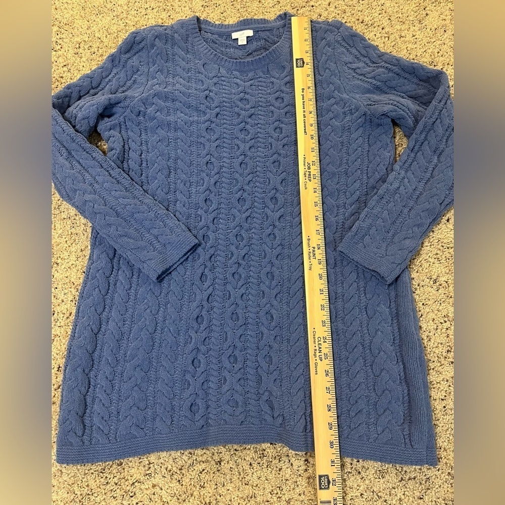 Blue JJill cable knit sweater sz Medium. - Picture 7 of 7
